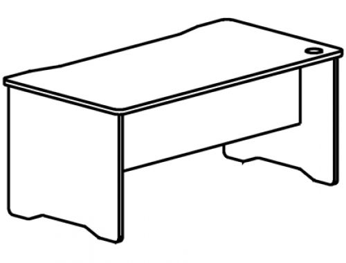 Mesa de escritorio rocada serie work 1800 x 840 mm acabamento faia , Rocada , 36411 , 8427951068446
